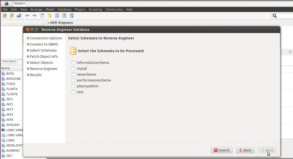 Screen : Install MySql Workbench in Ubuntu 12.04