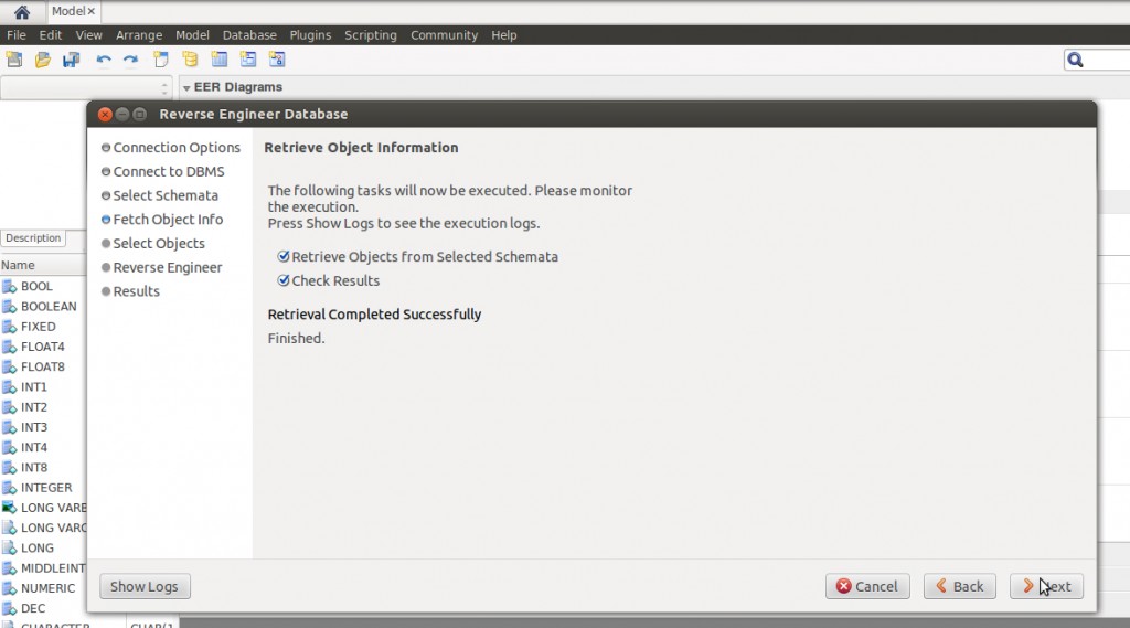 Screen : Install MySql Workbench in Ubuntu 12.04